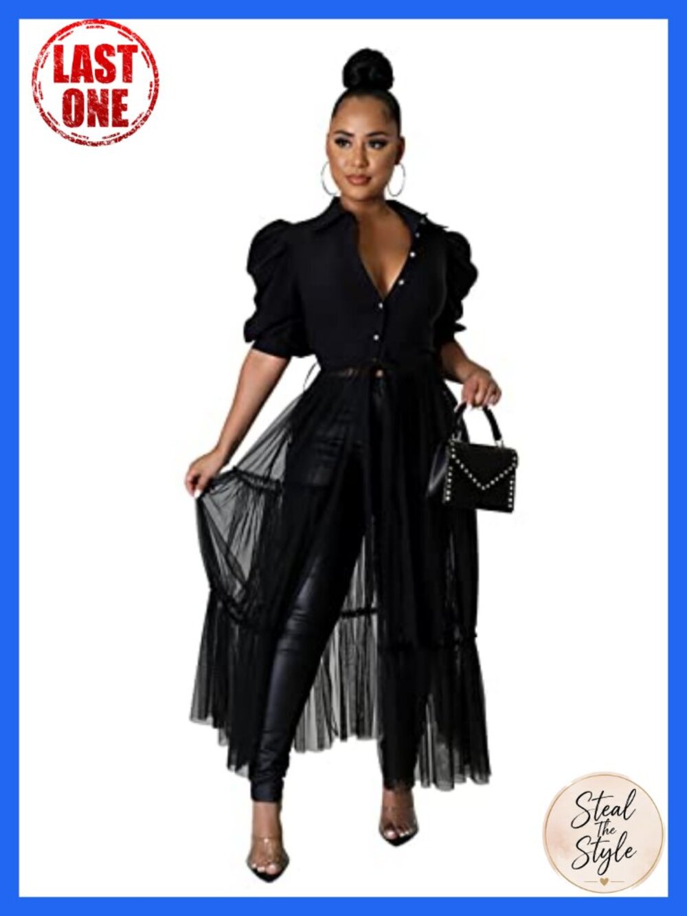 Women's Ruffle Asymmetrical Tunic Dress with Belt Plus Size